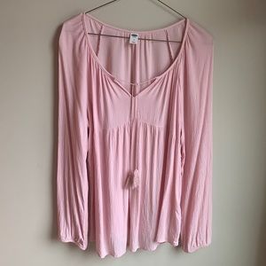 Old Navy Pink top with long sleeve with very cute light pink